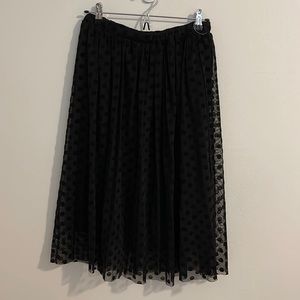 Black Polkadot Skirt